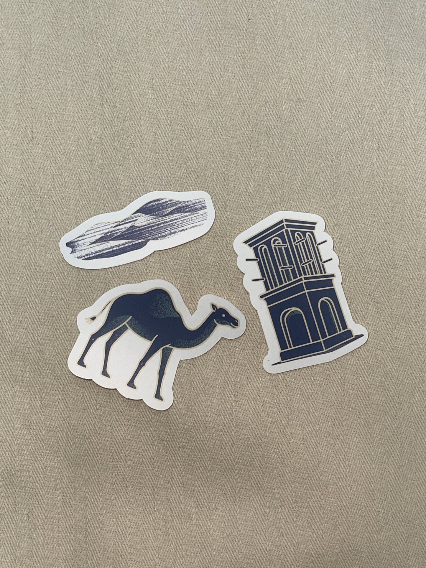 Sticker (كثبان رملية، جمل، براجيل)